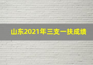 山东2021年三支一扶成绩