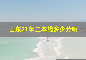 山东21年二本线多少分啊