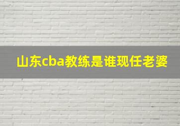 山东cba教练是谁现任老婆