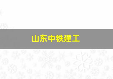 山东中铁建工