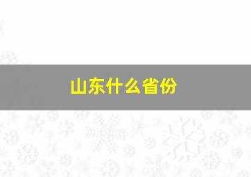 山东什么省份