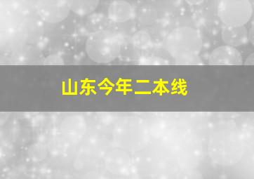 山东今年二本线