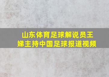 山东体育足球解说员王娣主持中国足球报道视频