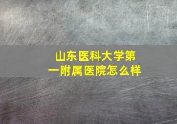 山东医科大学第一附属医院怎么样