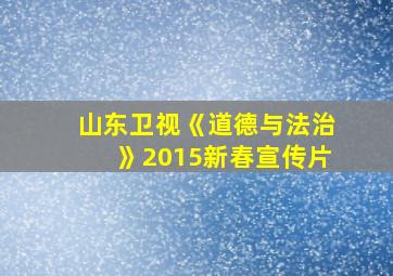 山东卫视《道德与法治》2015新春宣传片