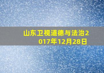 山东卫视道德与法治2017年12月28日