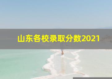 山东各校录取分数2021