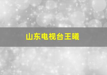 山东电视台王曦