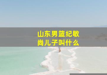 山东男篮纪敏尚儿子叫什么