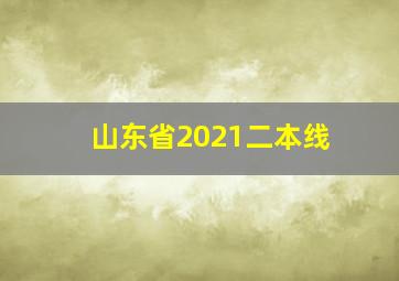 山东省2021二本线