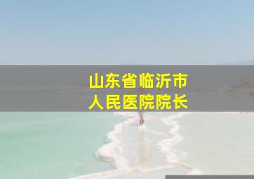 山东省临沂市人民医院院长