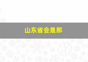 山东省会是那