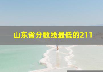 山东省分数线最低的211