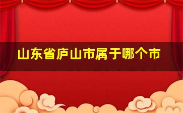 山东省庐山市属于哪个市