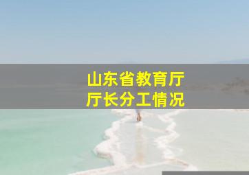 山东省教育厅厅长分工情况