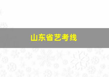 山东省艺考线