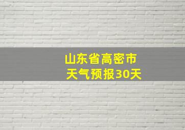 山东省高密市天气预报30天