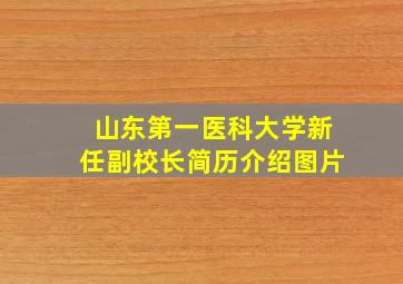 山东第一医科大学新任副校长简历介绍图片