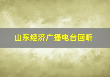 山东经济广播电台回听