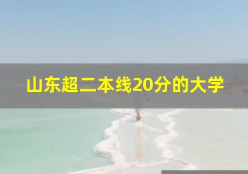 山东超二本线20分的大学