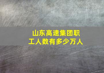 山东高速集团职工人数有多少万人