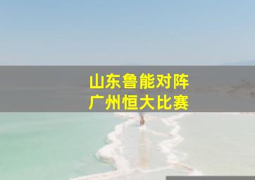 山东鲁能对阵广州恒大比赛