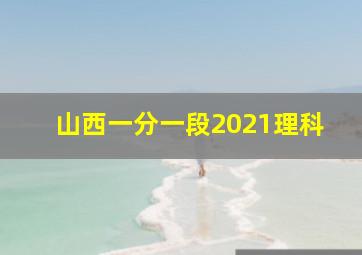 山西一分一段2021理科