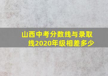 山西中考分数线与录取线2020年级相差多少