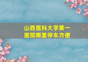 山西医科大学第一医院哪里停车方便