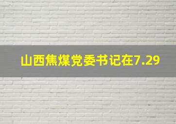 山西焦煤党委书记在7.29