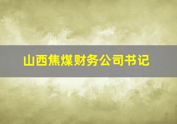 山西焦煤财务公司书记