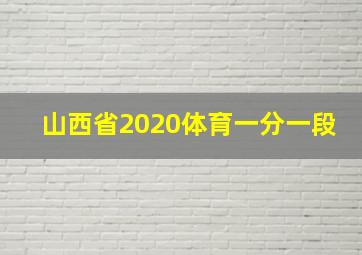 山西省2020体育一分一段