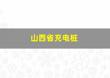 山西省充电桩