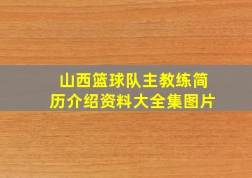 山西篮球队主教练简历介绍资料大全集图片