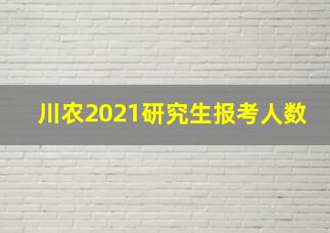 川农2021研究生报考人数