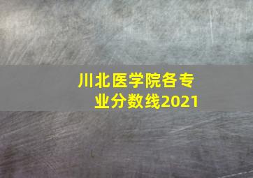 川北医学院各专业分数线2021