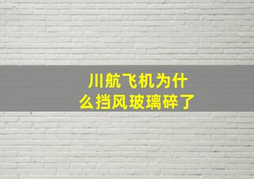 川航飞机为什么挡风玻璃碎了