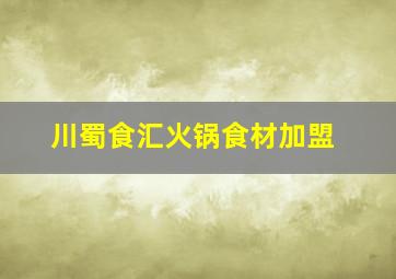 川蜀食汇火锅食材加盟