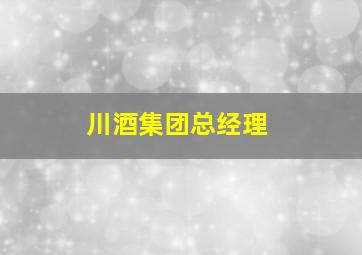 川酒集团总经理