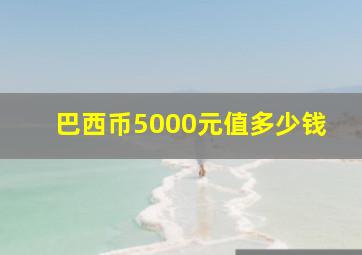 巴西币5000元值多少钱