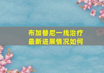 布加替尼一线治疗最新进展情况如何