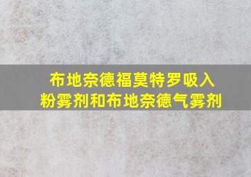 布地奈德福莫特罗吸入粉雾剂和布地奈德气雾剂