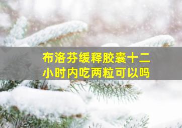 布洛芬缓释胶囊十二小时内吃两粒可以吗