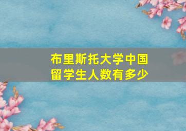 布里斯托大学中国留学生人数有多少