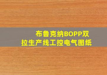 布鲁克纳BOPP双拉生产线工控电气图纸