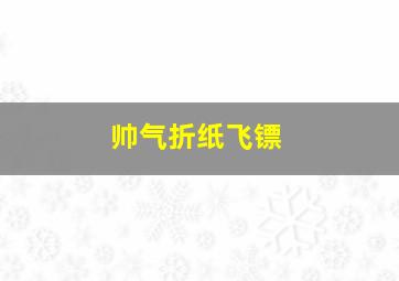 帅气折纸飞镖