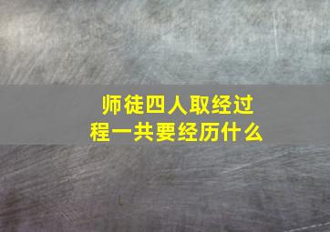 师徒四人取经过程一共要经历什么