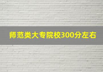 师范类大专院校300分左右