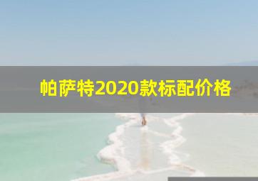 帕萨特2020款标配价格