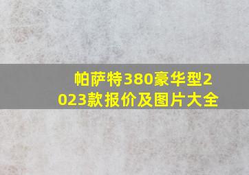 帕萨特380豪华型2023款报价及图片大全